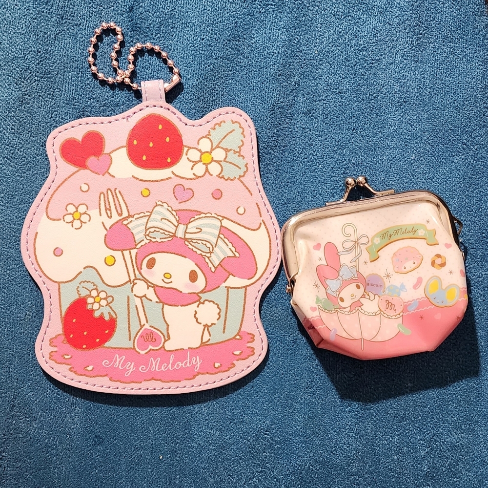 Cute My Melody Luggage Tag/ ID case & coin purse